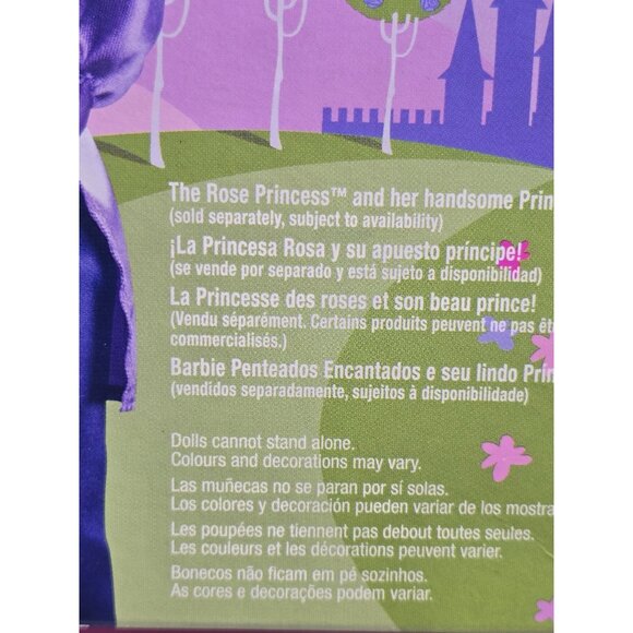 Rose Princess Blonde Barbie Doll Mattel 2000- New In Box - Picture 15 of 16